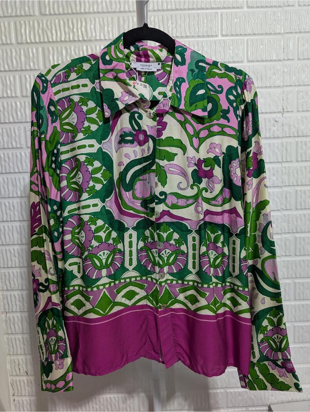 Reserved Ecco Aware Sz L Women's Long Sleeve Button-Up Blouse NWT